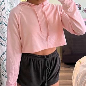{Forever 21} PINK CROPPED HOODIE